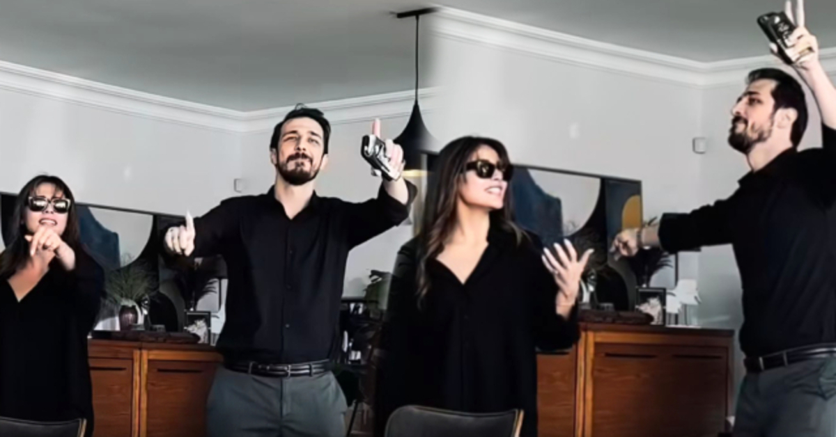 Sıla Türkoğlu ve Emrah Altıntoprak’ın eğlenceli set halleri